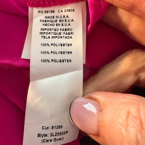 Elegant Karen Kane light and flowy Pink Women's Blouse - Picture 9 of 12